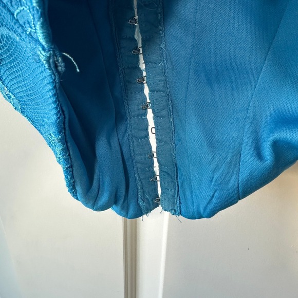 Princess Polly Lace Cadell Corset Top Blue Sleeveless‎ Party Clubwear Size 4 - Picture 7 of 7